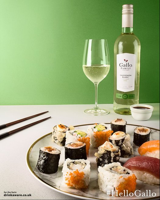 gallo drinkaware sushi